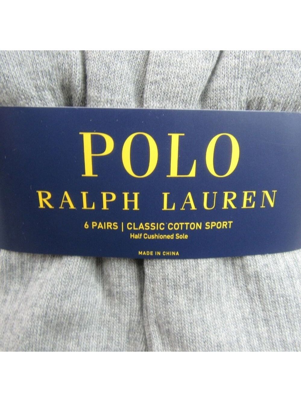 Polo Ralph Lauren Classic Sport Cushioned Crew Socks 6 Pack Mens Size 6-12 NEW - Picture 3 of 9